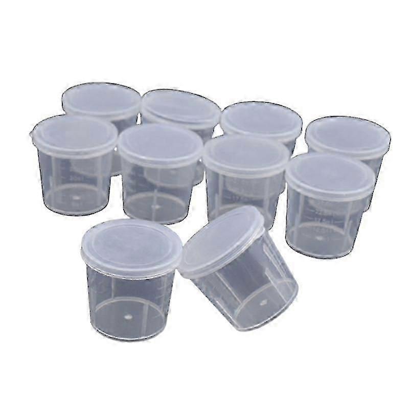 10Pcs Plastic Measuring Cups 30ml Kitchen Liquid Measure Lab Chemistry Tool