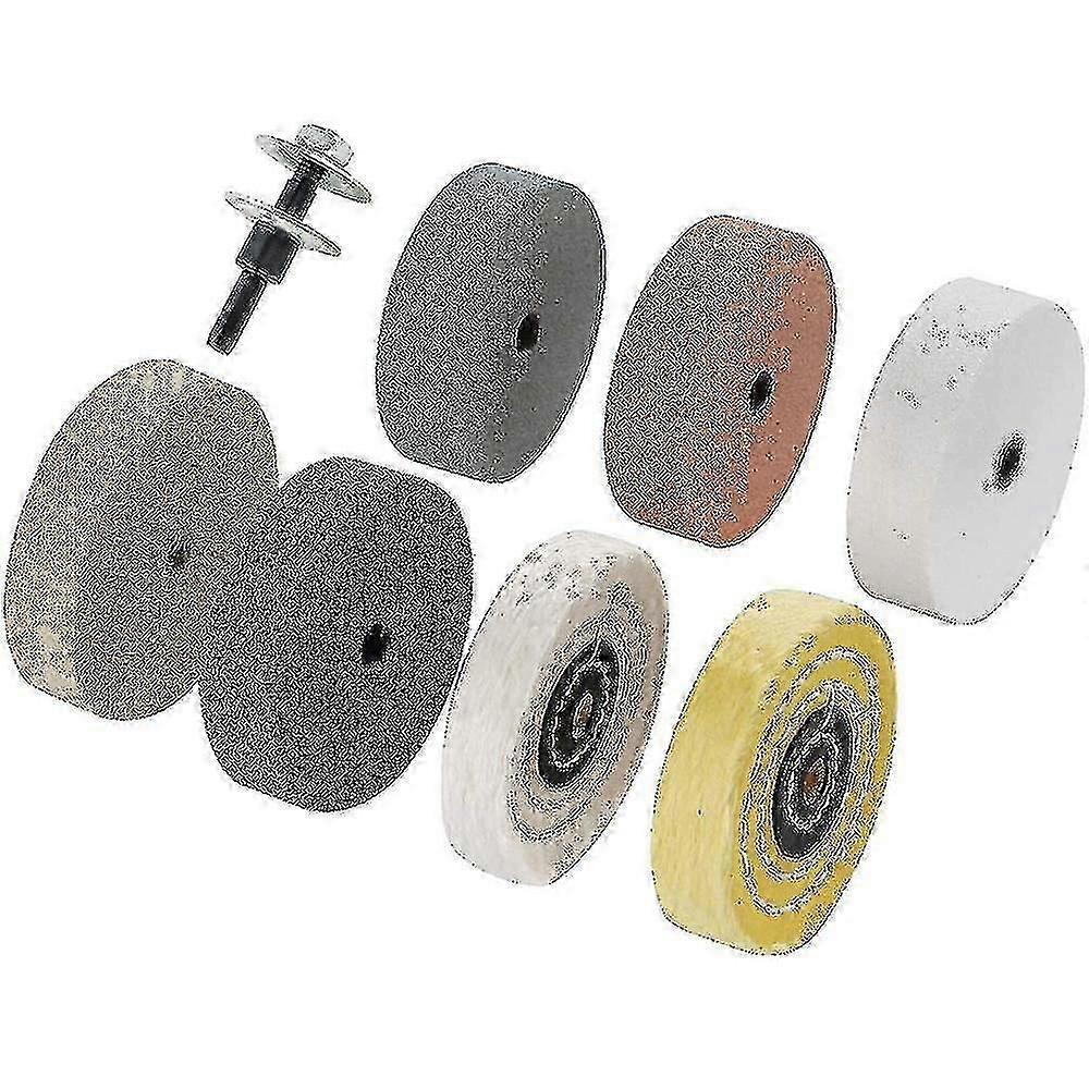 Buffing Polishing Wheel Kit 3 Inch, 3/8 Inch Hole, Compatible with Drill Bench Buffer Bench Grinder