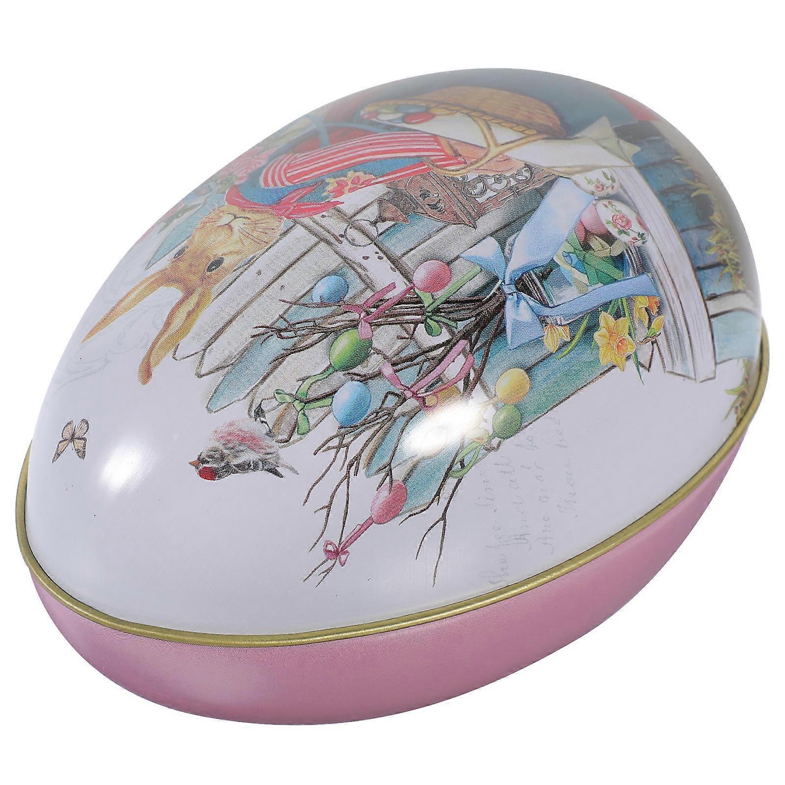 Easter Tinplate Storage Case Easter Candy Box for Storage Use Portable Candy Container