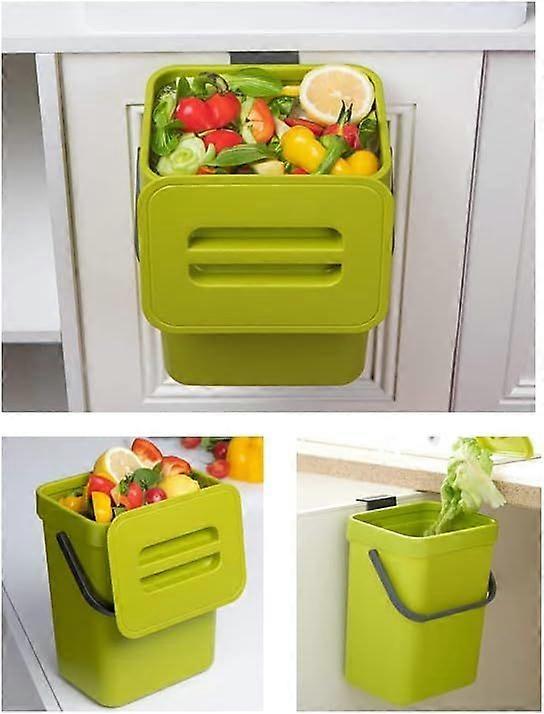 Odor-Blocking Compact Compost Bin For Kitchen And Bathroom