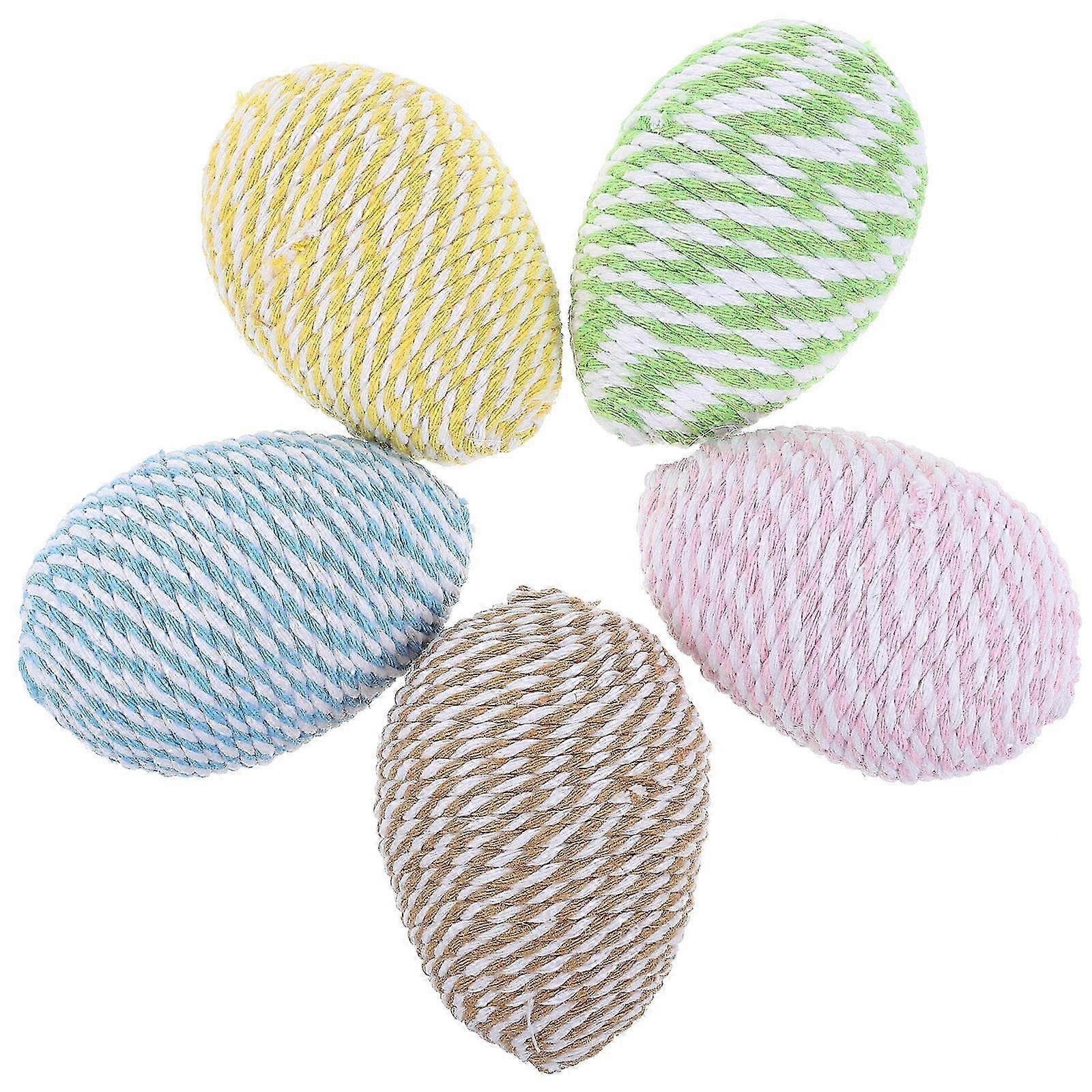 5pcs DIY Foams Easter Eggs Imitation Colorful Eggs Easter Stuffer Decorations