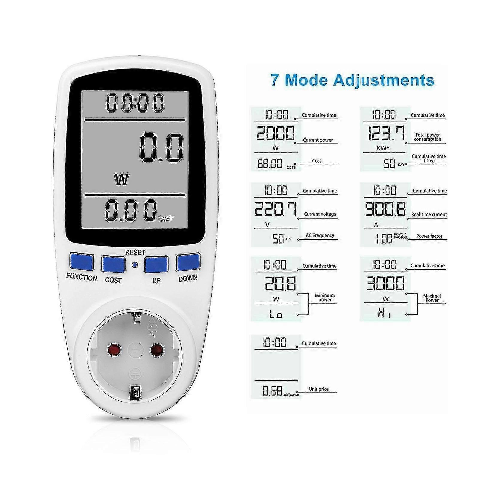 UK 230V Plug-In Energy Meter