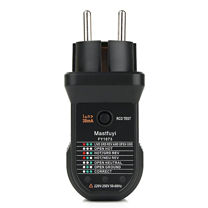 Receptacle Tester Electric Tester Multi-function Earth/live/neutral Wire Tester 220-250v Phase Leakage Polarity Tester M4yd