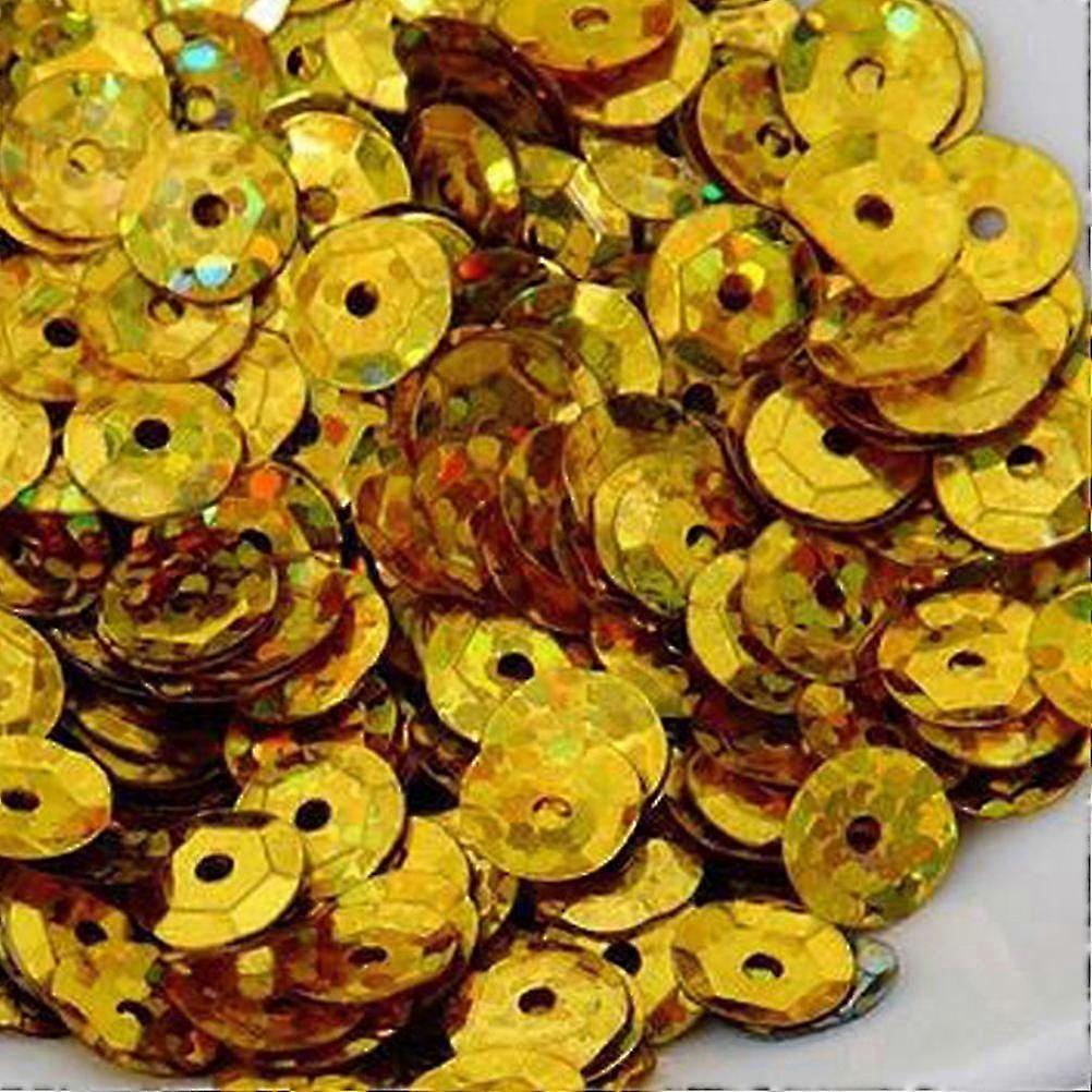 Golden Round Shape Sequins for Garment Accessories 1000Pcs Pack