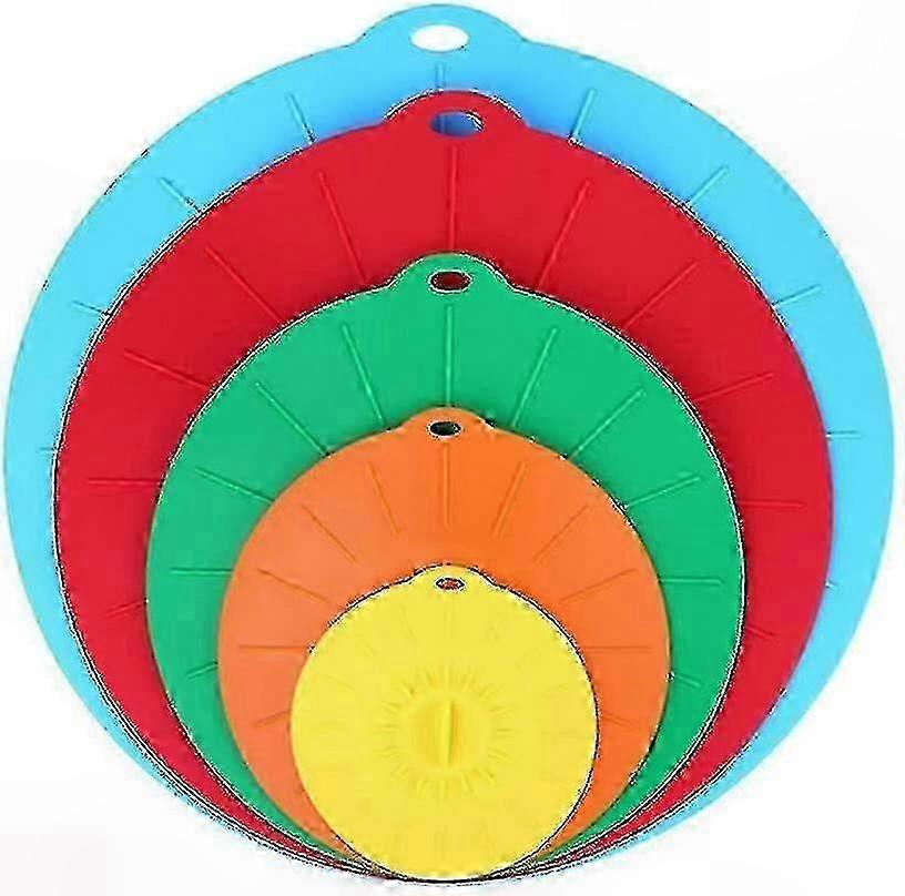 5-Piece Silicone Suction Lid Set