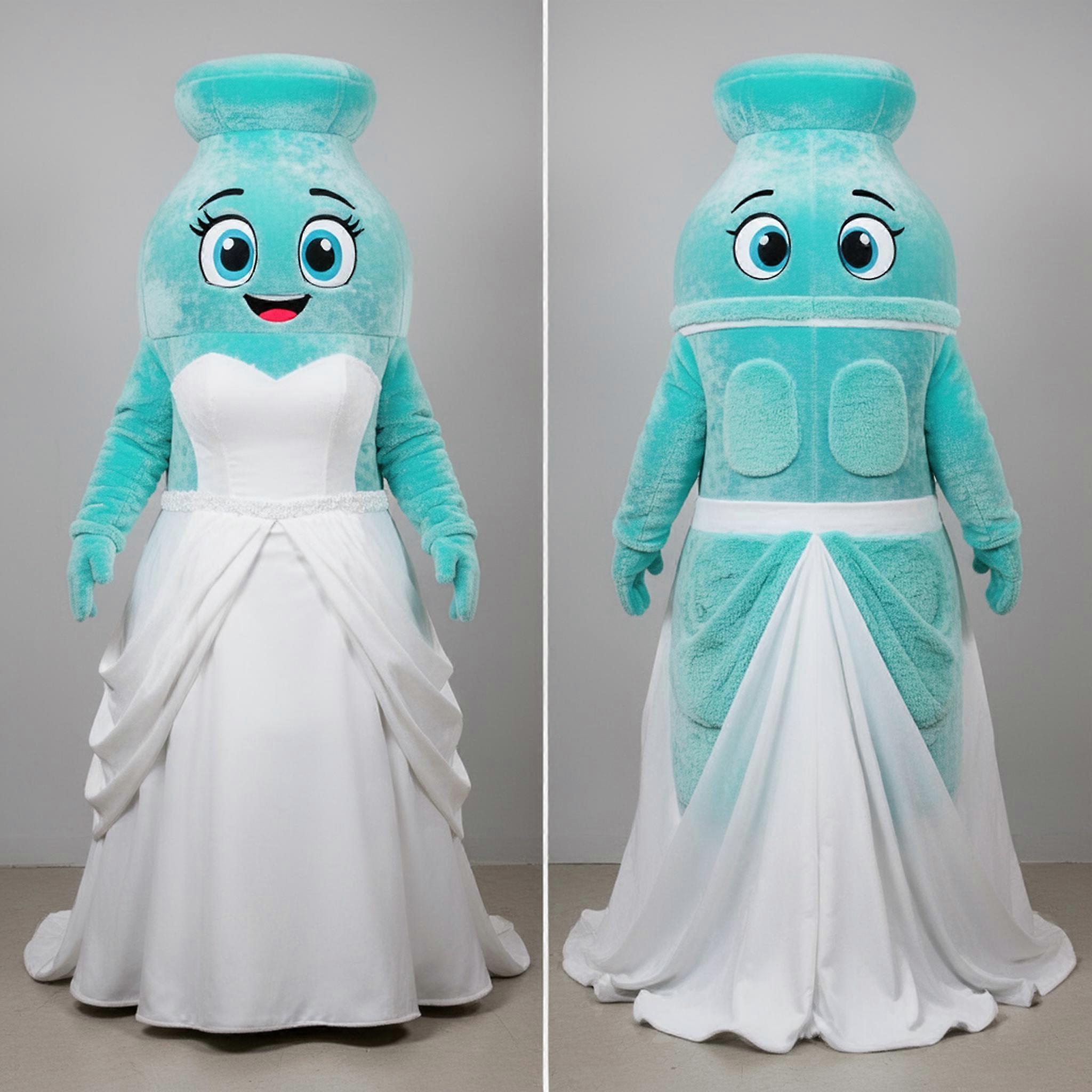 MASTICOT Turquoise Plush Milk Bottle Mascot