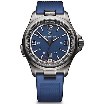 Victorinox Nachtsicht Schweizer automatische Analog Man Uhr mit V241707 Gummiarmband