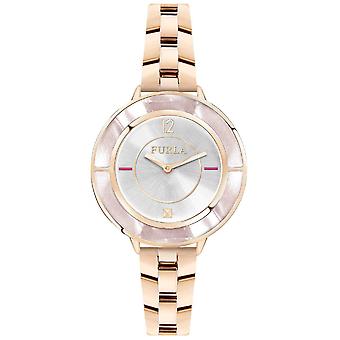 Furla Club Quartz Analog Women Watch with R4253109502 Gold Plated Stainless Steel Bracelet