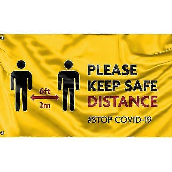 Please Keep Distance Flag L2201