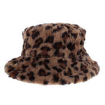 1Pc Fashion Warm Fisherman Hat Fluffy Autumn Winter Leopard Fisherman prime