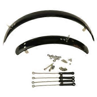 2pack/lot Easy Installation Bicycle Fenders Quick Setup Mud Flaps For Folding Bikes Rear Mudguard V-brake 20 in black#gg