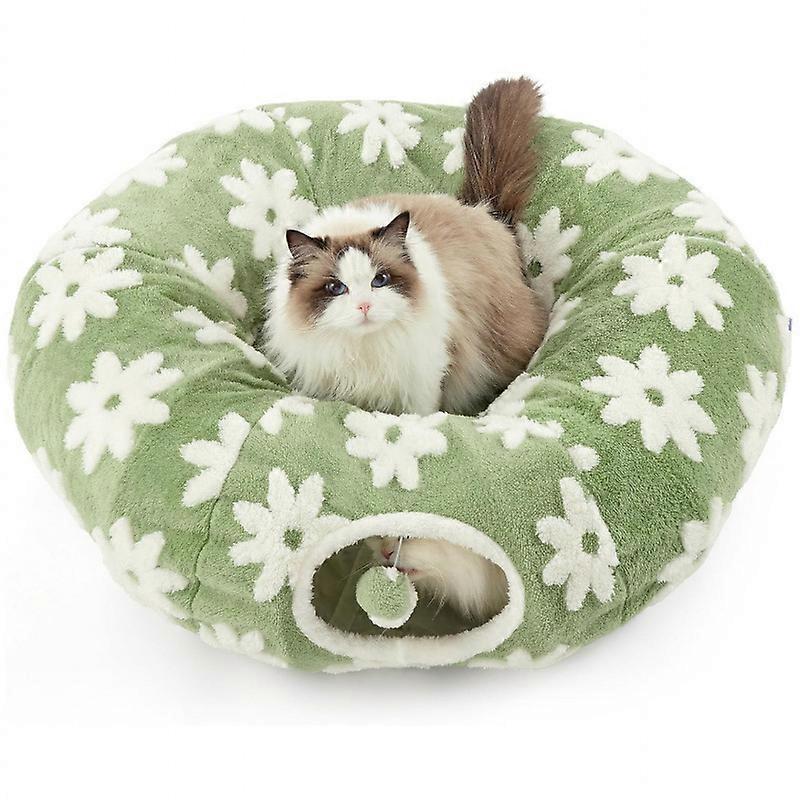 Soft Flower Tunnel Donut Bed Small Pets