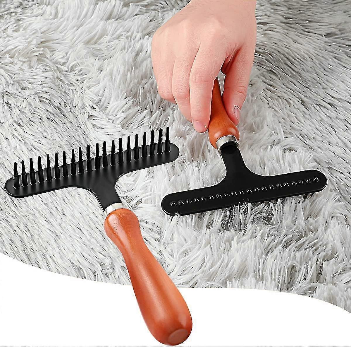 Fluffy & Fresh: Hand Held Carpet Rake for Softness & Clean