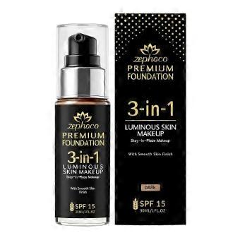 3-in-1 Long-Lasting Foundation, Natural Lightweight Base Makeup (30ml)