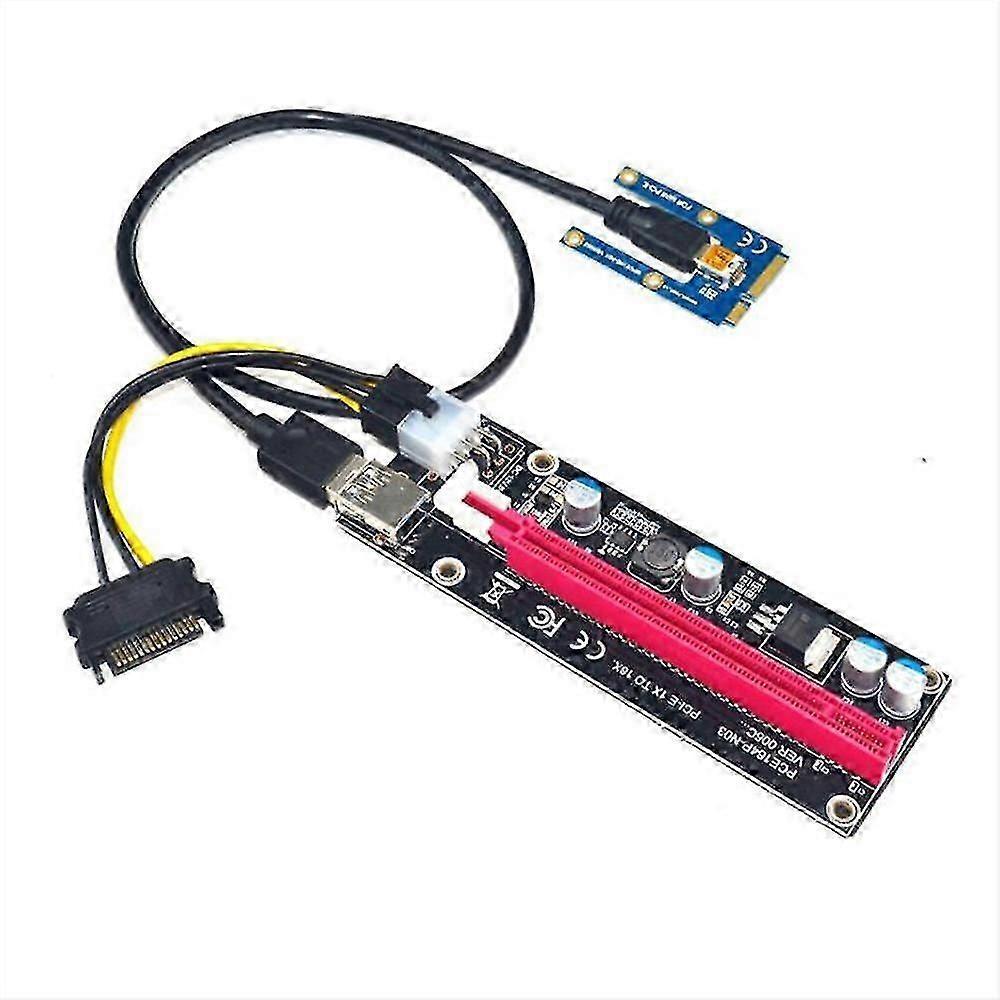 6-Pin Powered Mini PCIe to PCIe 16x Riser