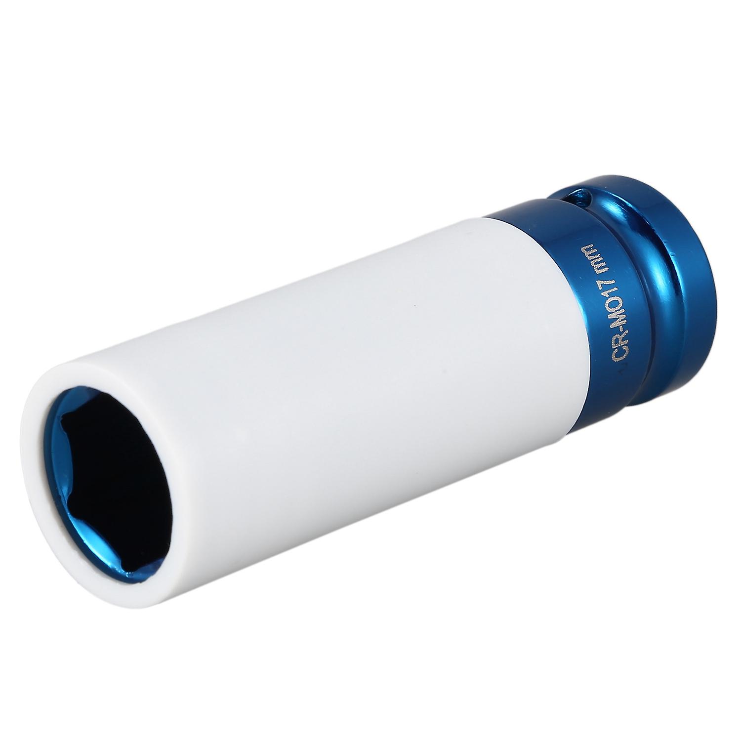 Alloy 1/2" Drive 17mm Set Thin Wall Deep Impact Nut Socket Blue