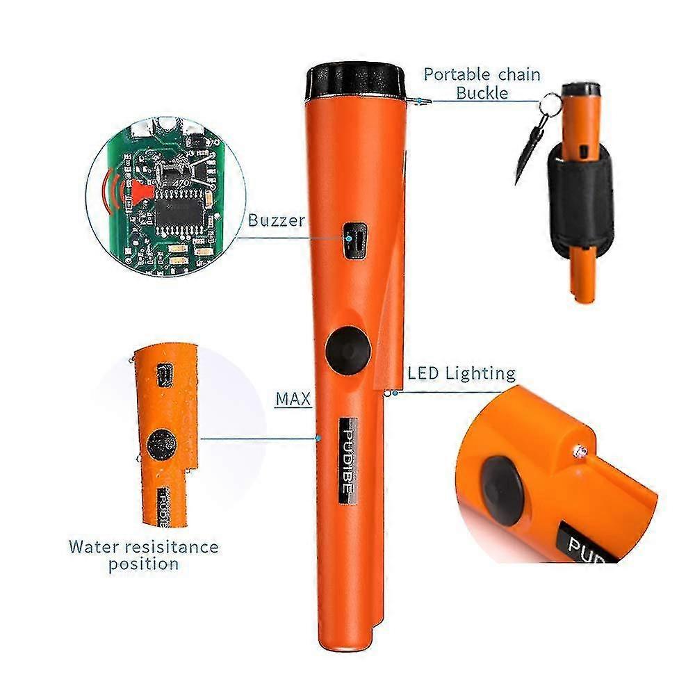 Détecteur de métaux étanche Pinpointer Inclure une batterie 9v, 360search