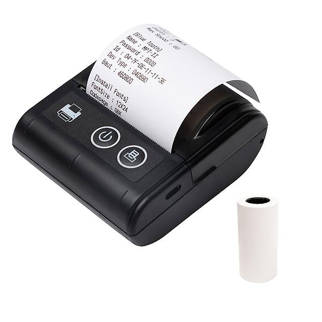 Portable Thermal Receipt Printer Usb &amp; Bt Connect 2 Inches 57mm Wireless Printer High Speed Compatible With Ios Android Windows