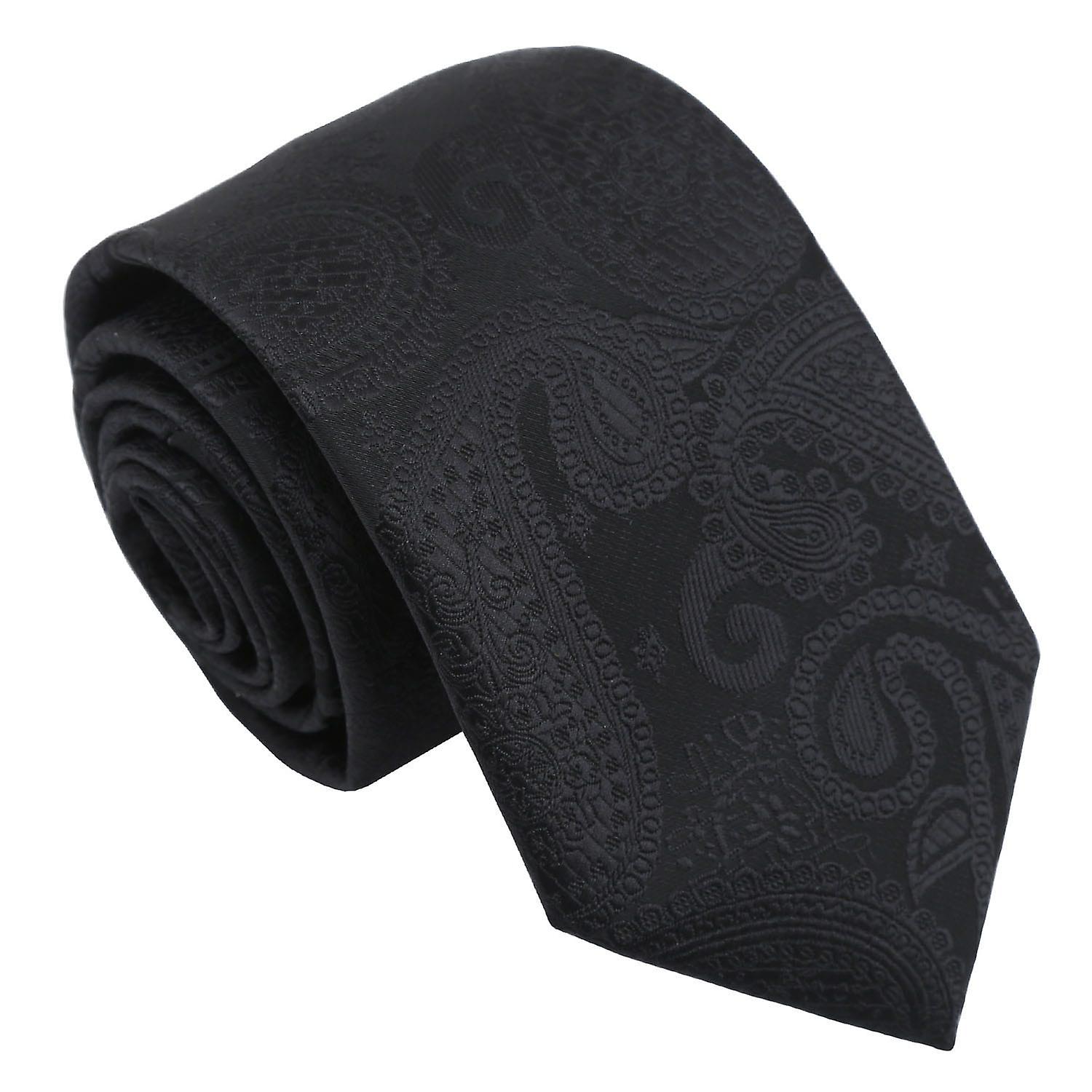 Black Paisley Bohemian Regular Tie för pojkar