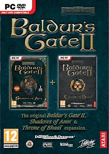 Baldurs Gate 2 II - Shadows Of Amn  Throne of Bhaal Double Pack (PC DVD) - New & Sealed