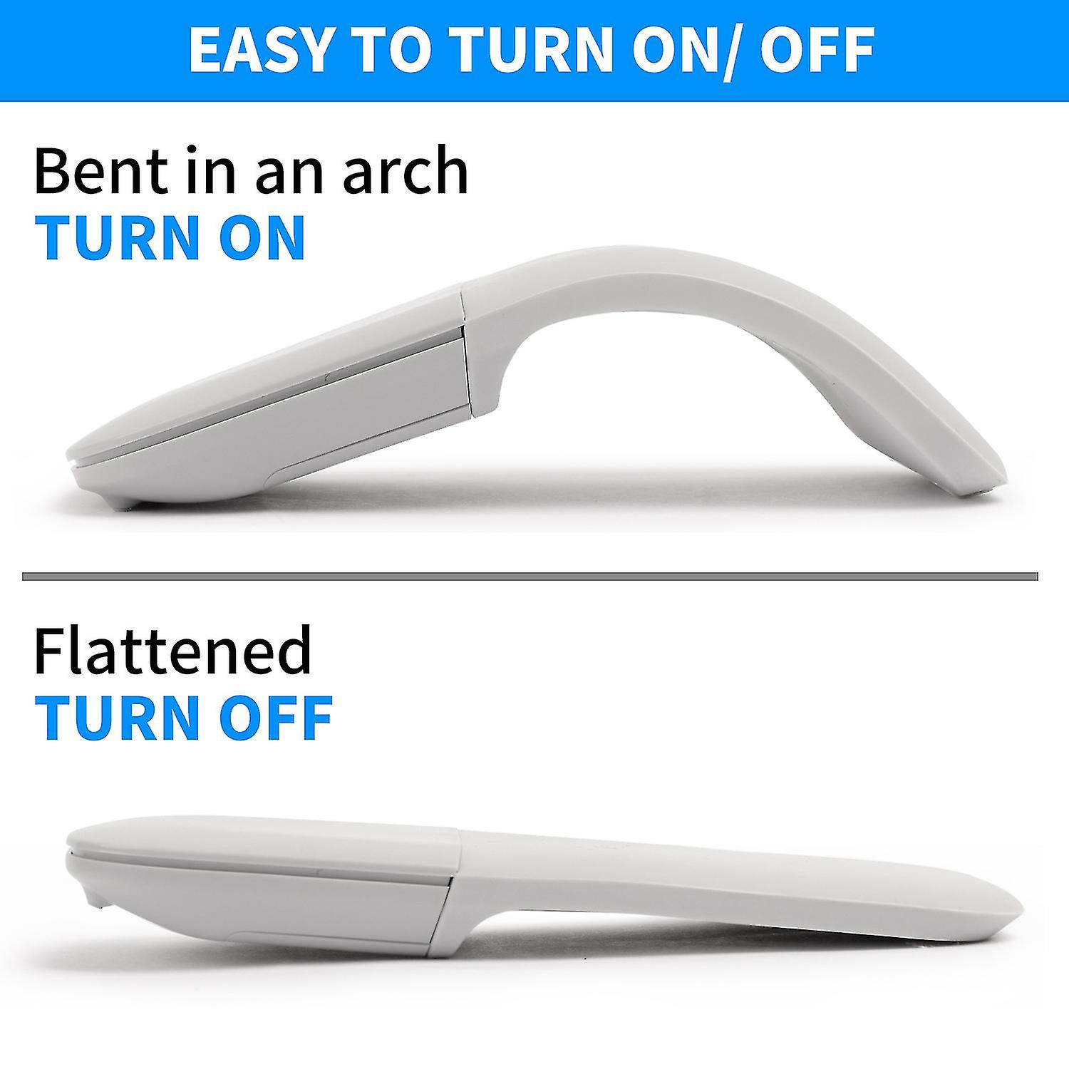 Bluetooth 4.0 /5.0 Folding Wireless Mouse Arc Touch Roller Computer Silent Mouse Ergonomic Slim Laser Mice For Microsoft Surface