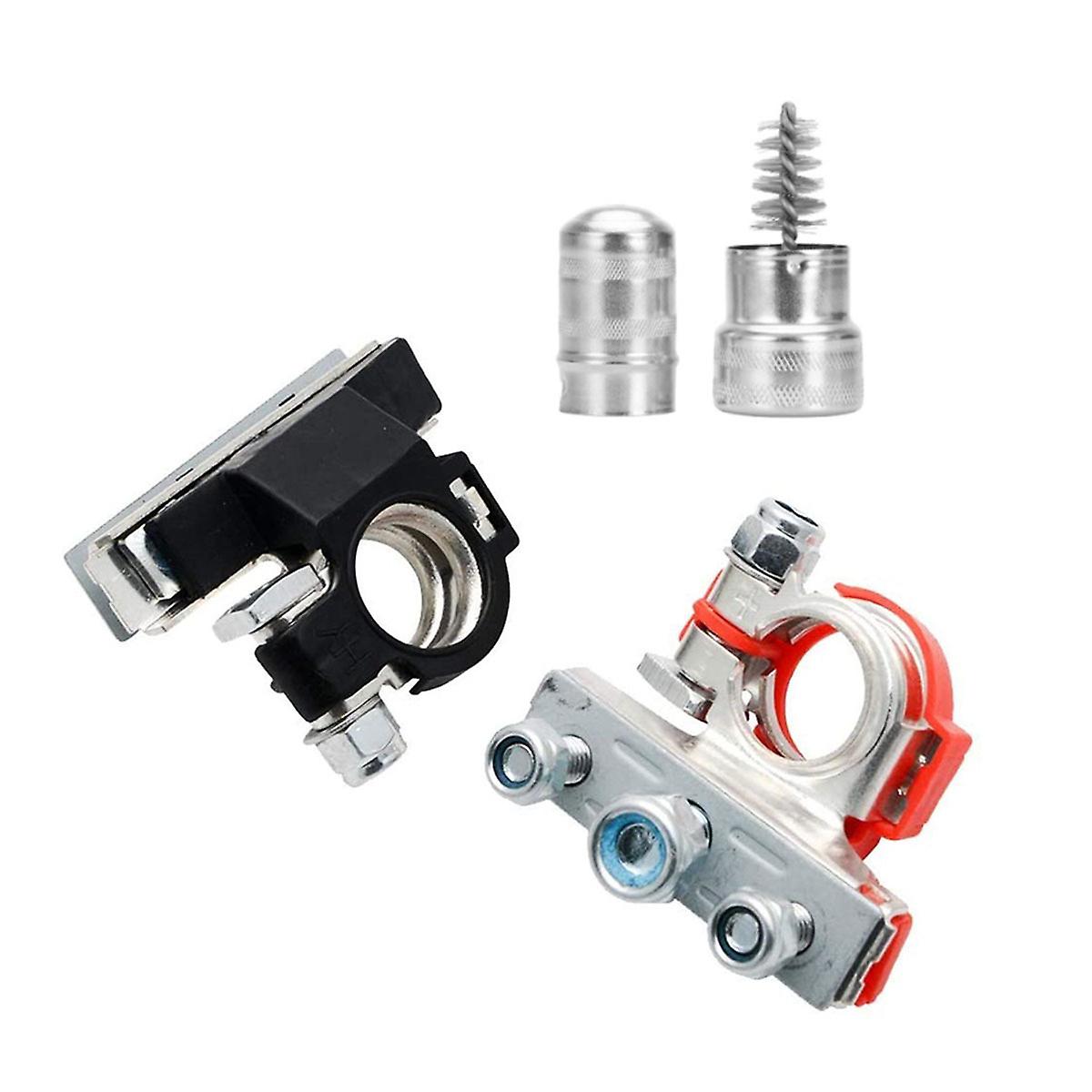 A Pair Of Automobile Battery Terminal Disconnection Close Connector 6v 12v 24v Pure Copper Pile Head Quick Release Rable Clamp