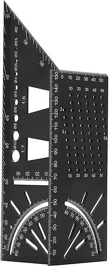 Saddle Layout Square Gauge Aluminium Alloy Trebearbeiding 3d Mitre Angle Square Linjal, snekker's