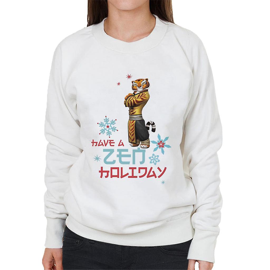 Kung Fu Panda Christmas Tigress Have A Zen Holiday Women's Sweatshirt