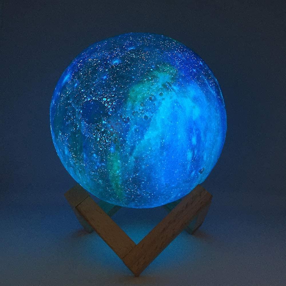 12Cm Color Changing & Remote Control 3d Printing Moon Lamp