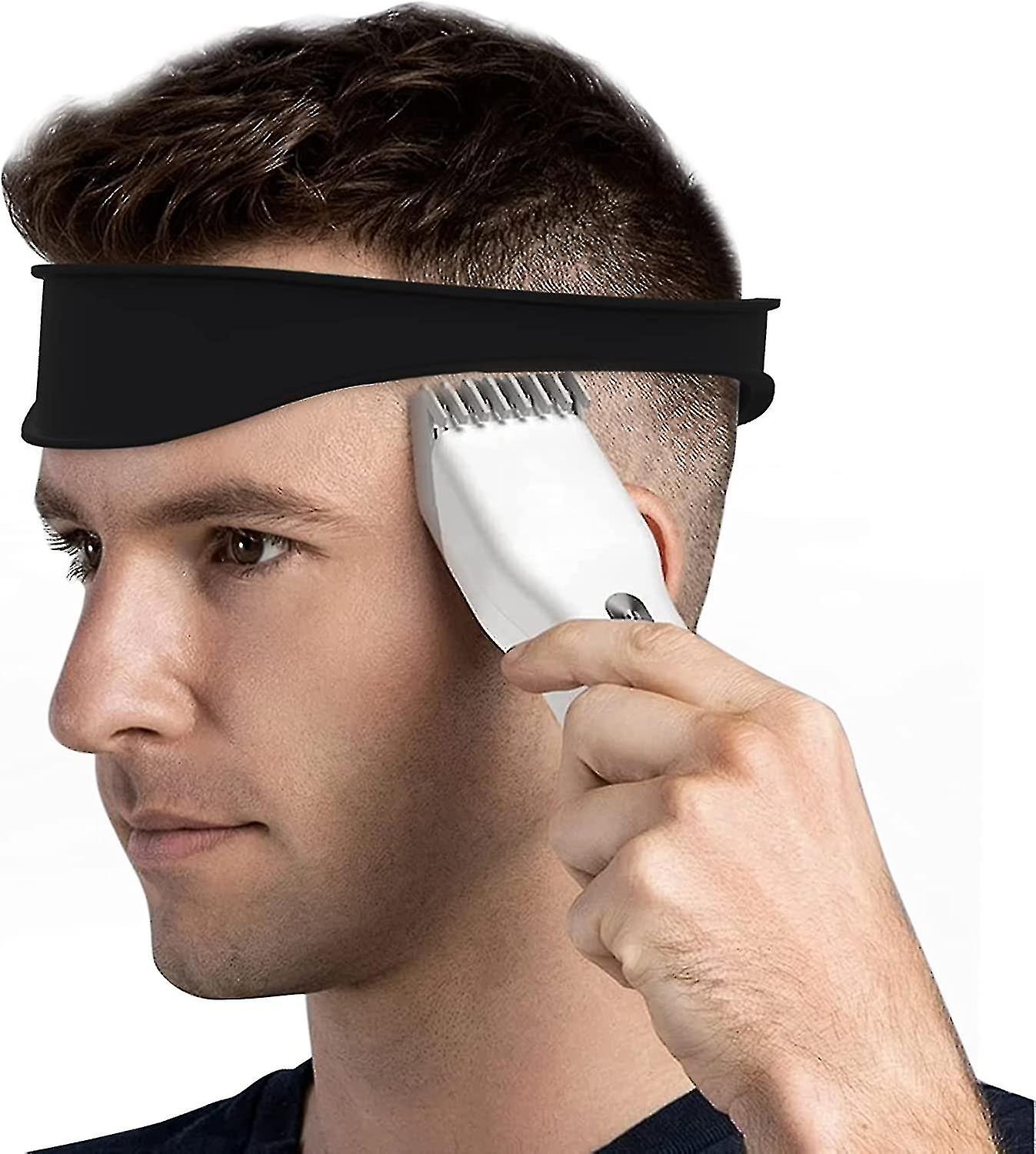 תבנית גילוח מחשוף ומדריך לקישוט שיער, רצועת תספורות סיליקון מעוגלת לתספורות ביתיות DIY מדריך מחודד