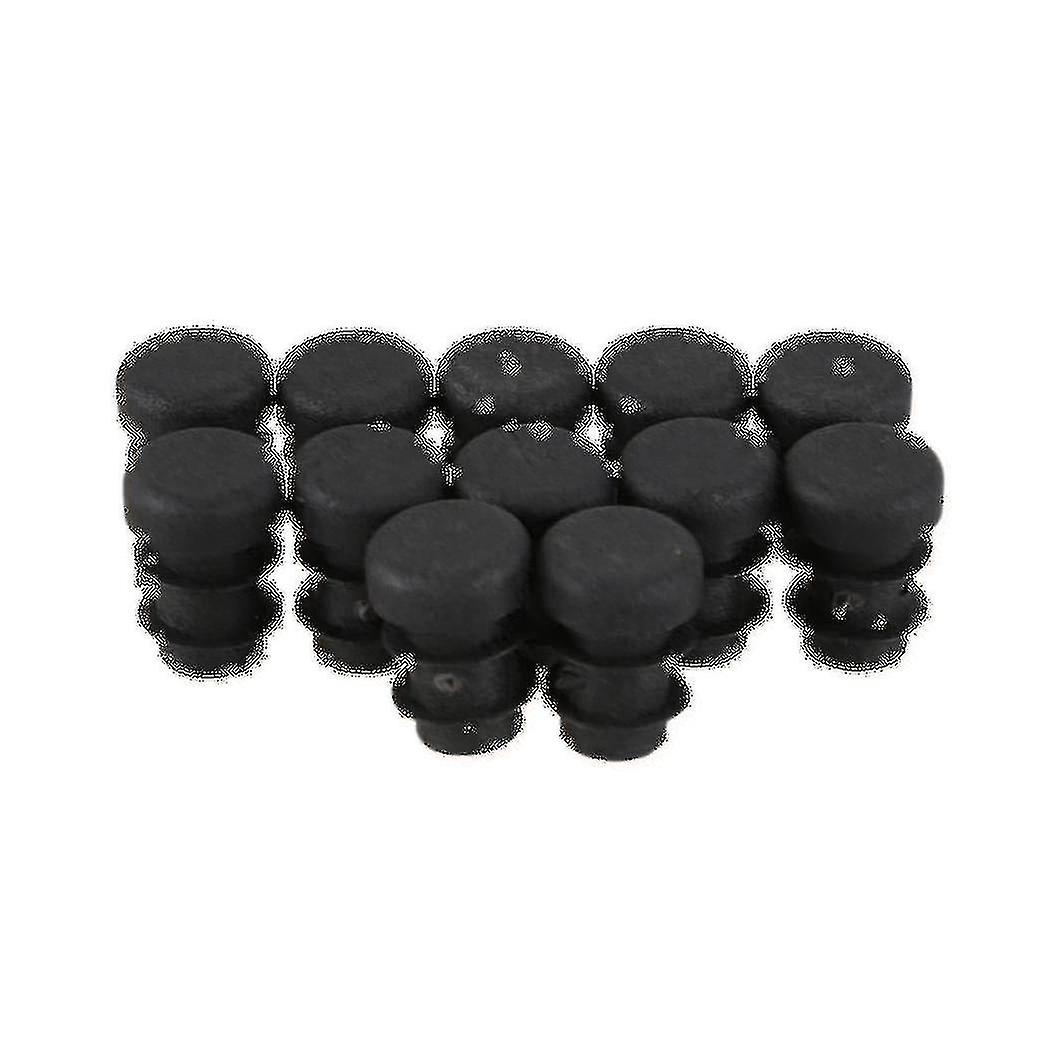 12 Pcs Plastic 12mm Pipe End Blanking Caps Bung Tube Insert Plug Round Black