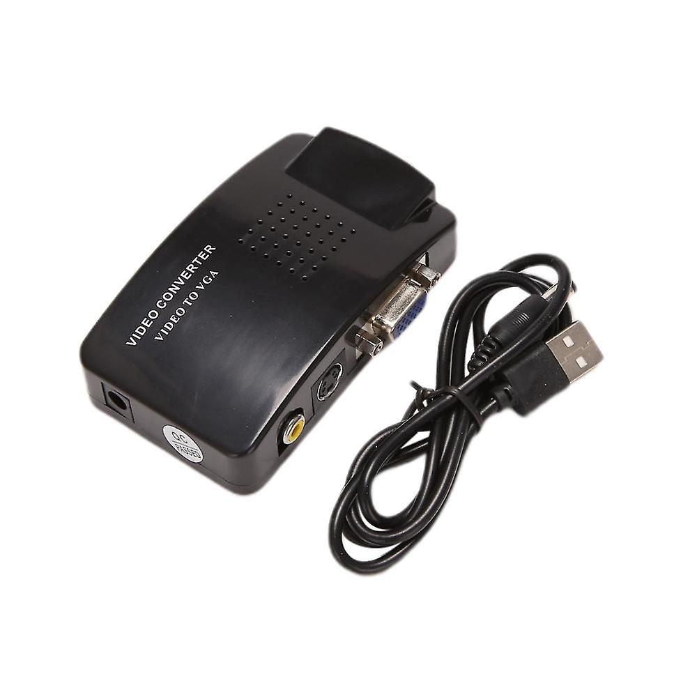 Av To Vga Adapter Rca Vga Converter Pc Composite Converter Switch Box