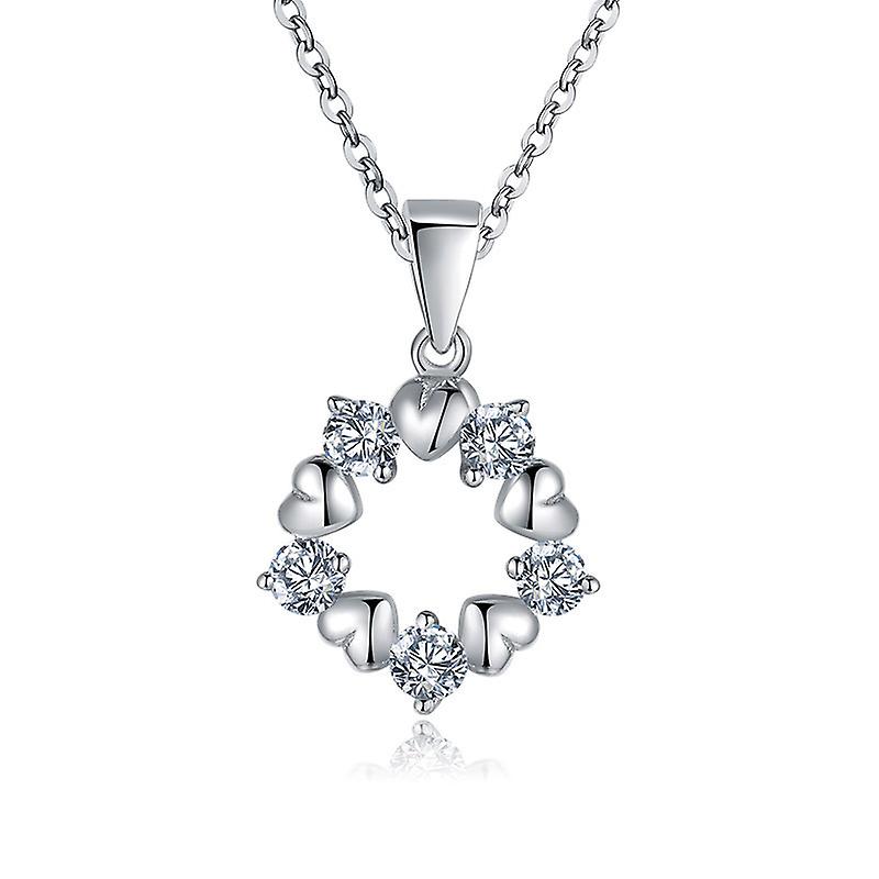 S925 Silver Love Snowflake Wisiorek