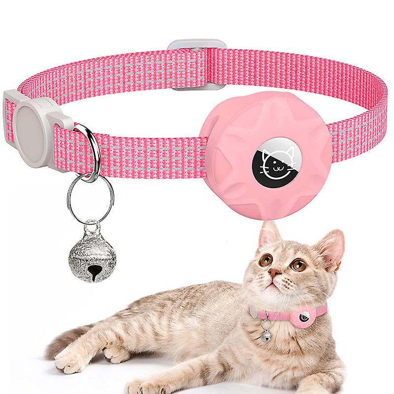 Airtag Reflective Nylon Adjustable Collar With Silicone Protective Case Collar