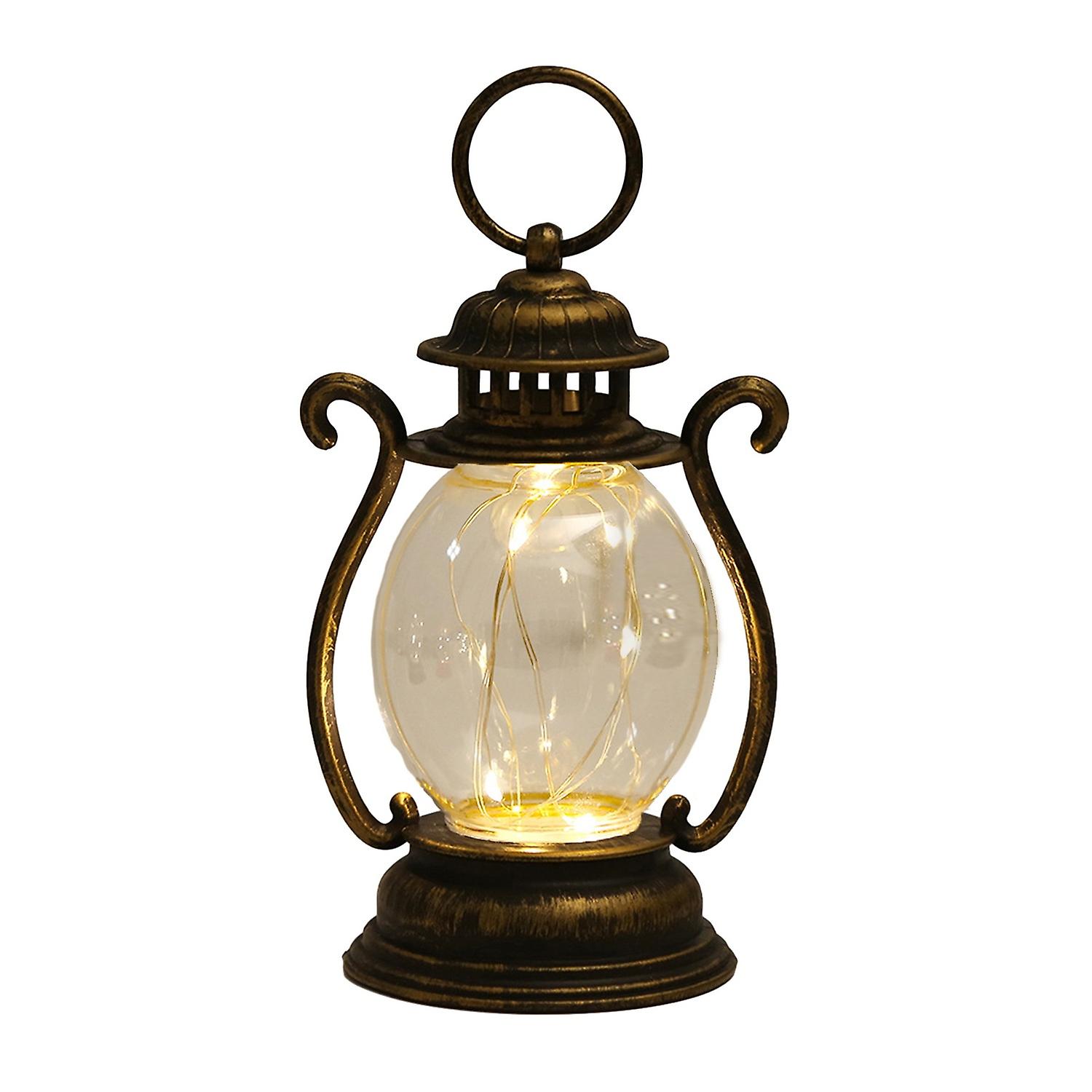 Retro Style LED Hanging Lantern with Hook Soft Lighting Battery-Powered Desktop LED Night Light Part