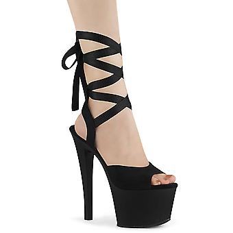 Sandálias Pleaser para Mulheres Sky-334 Blk Faux Suede/blk Matte