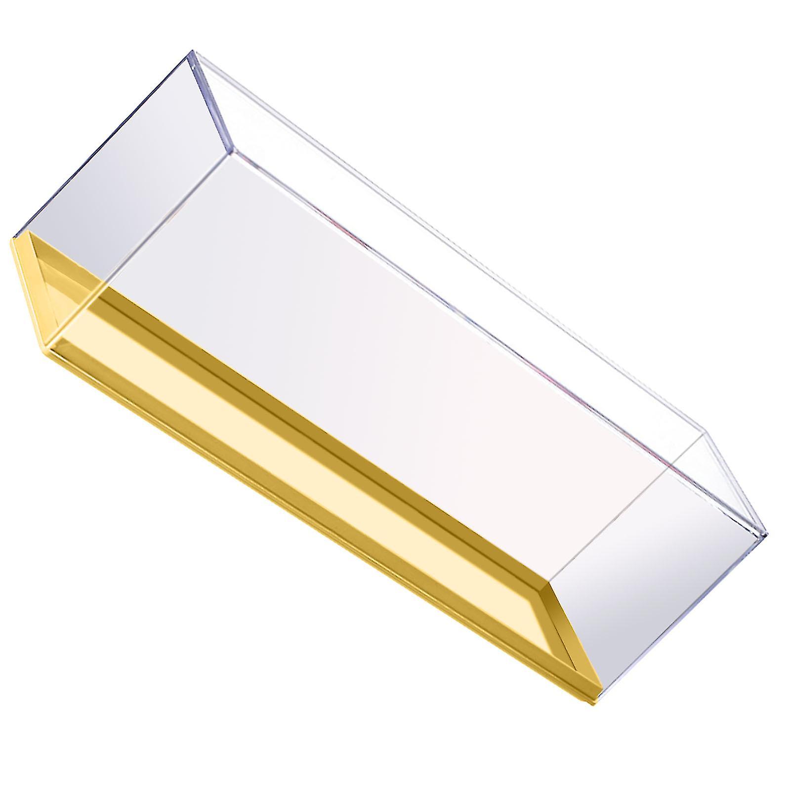 Stackable Plastic Toy Display Case 30x7.8x10.5cm Yellow Free Install