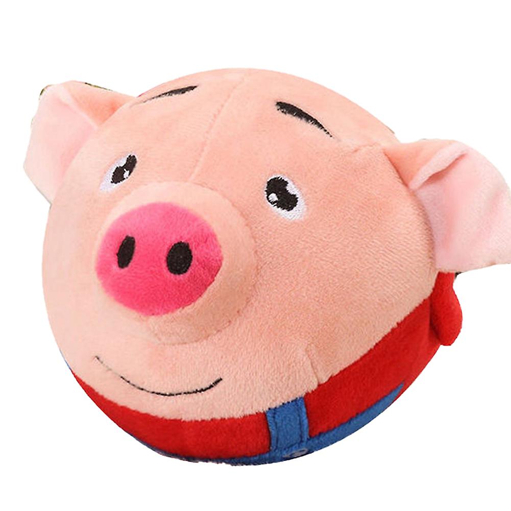 Active Moving Pet Plush Toy, Pig Plush Toy, Talking Singing Moving Soft Plush Animal Toy, Dog Music Bouncing Ball, Dog Training Ball Pet Bite-Resistan