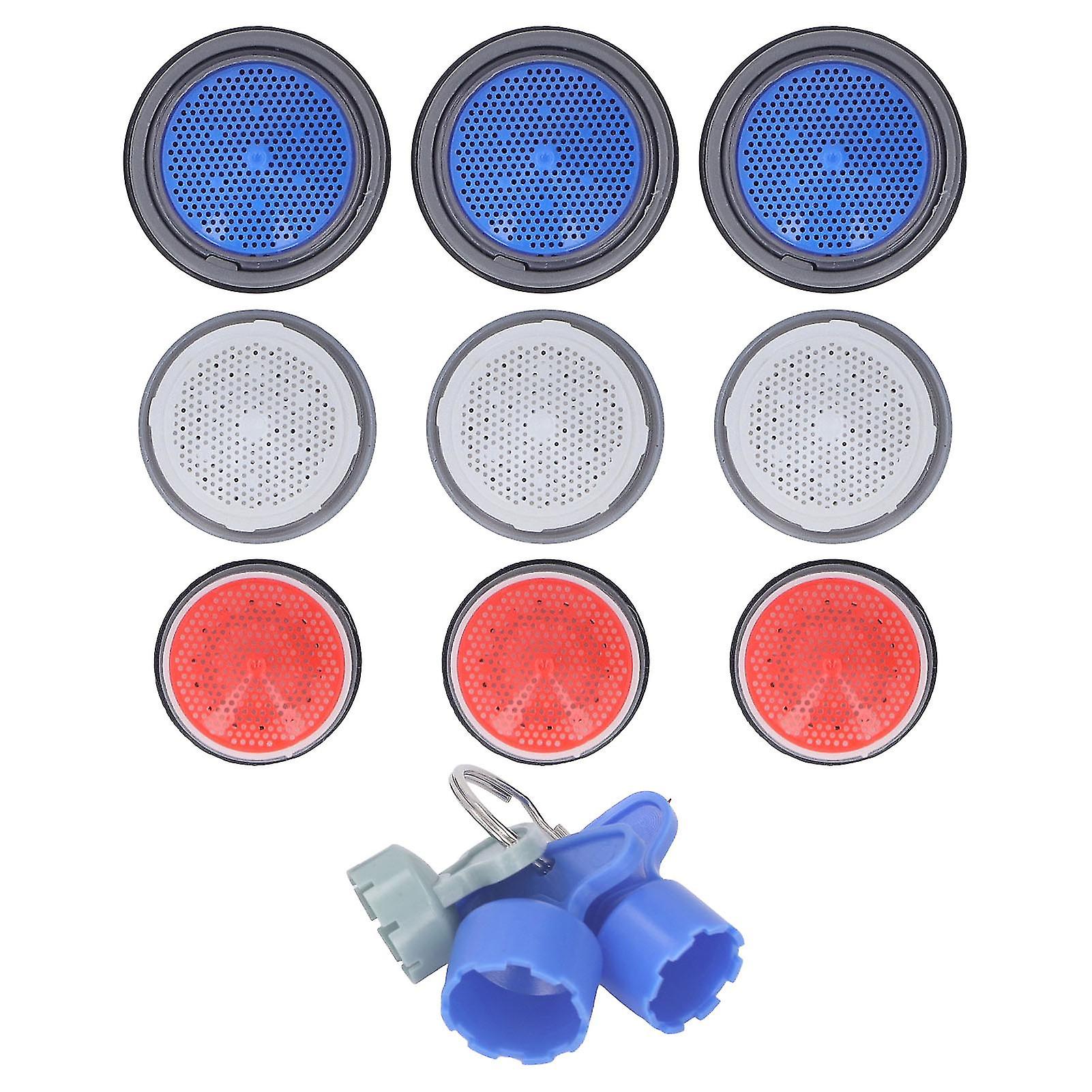 9Pcs Faucet Aerator Set for Moen - 3 Types & 3 Wrenches, Easy Install, Water Saving, Bathroom Sink Tap Aerator Kit