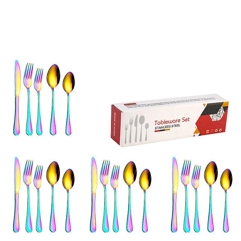 Tableware Set Stainless Steel 20-piece Set 5-piece Set Creative Western Food Steak Knife Fork And Sp