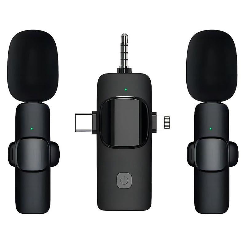 Wireless Lavalier Microphones 3 in 1