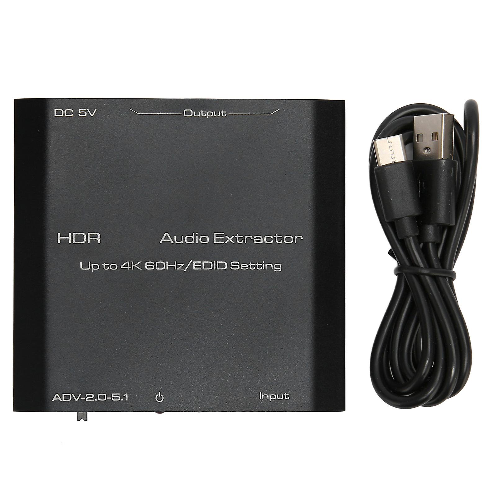 HDMI Sound Extractor für 4K HDR bei 60 Hz, mit EDID-Einstellungen und HDCP-Konformität