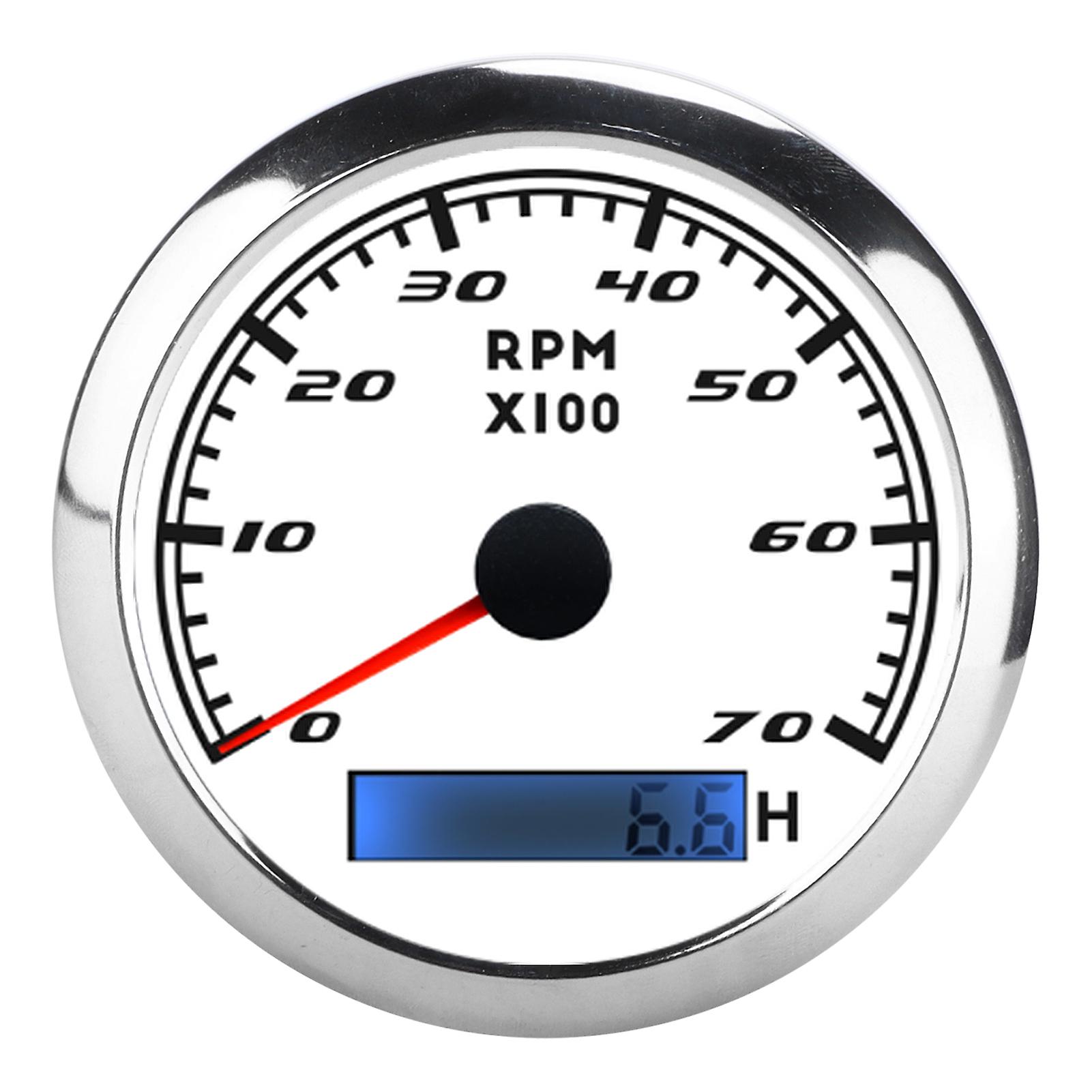 Universal Tachometer Waterproof Marine Accessory Universal for Automobiles Boats Yacht RV 9‑32V DC