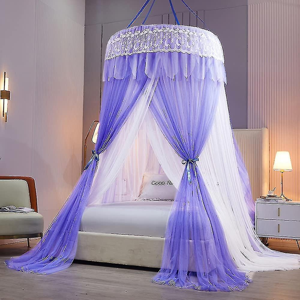 Hanging dome mosquito nets, floor standing mosquito nets without installation