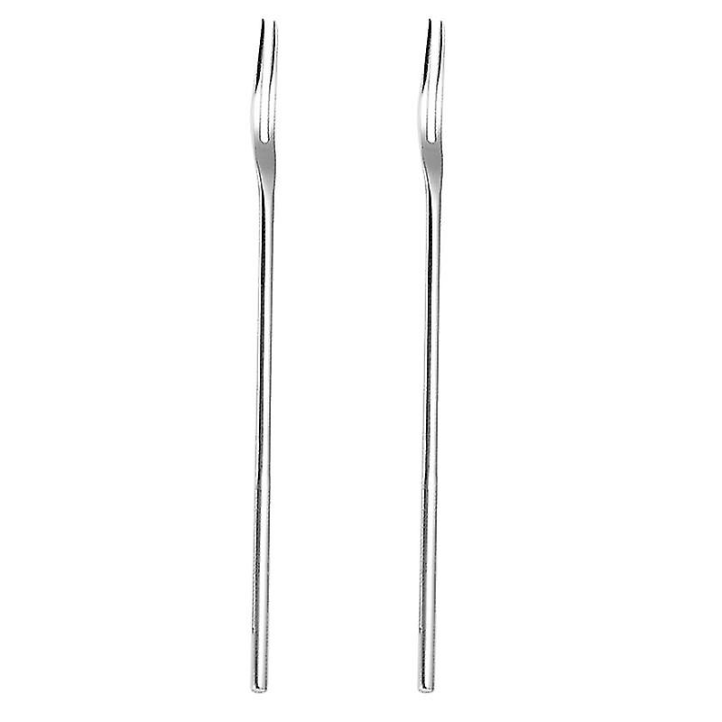 2pcs Stainless Steel Fruit Forks