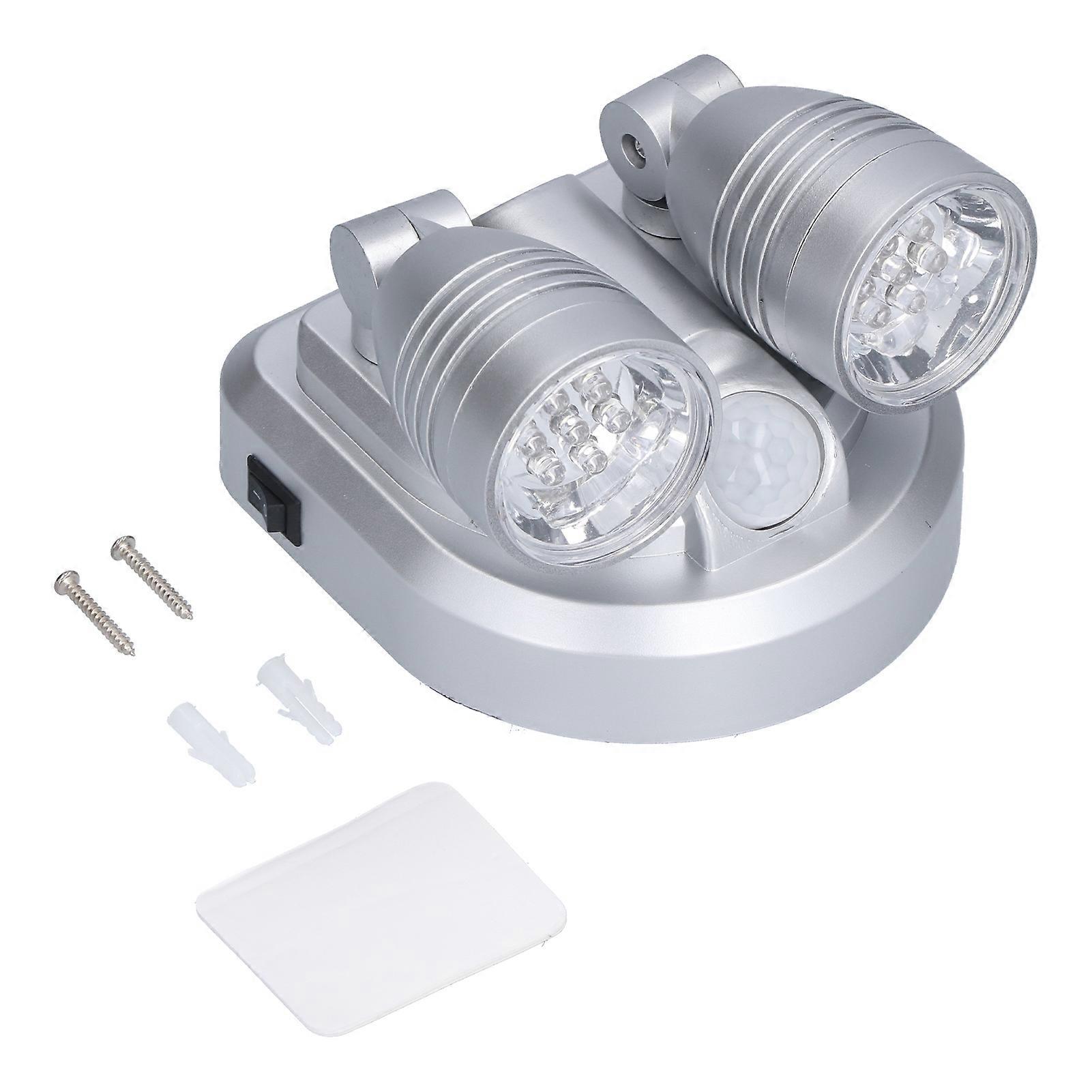 Adjustable Sensor Light Double Head Infrared Induction Motion Sensor Lamp LED Night Light