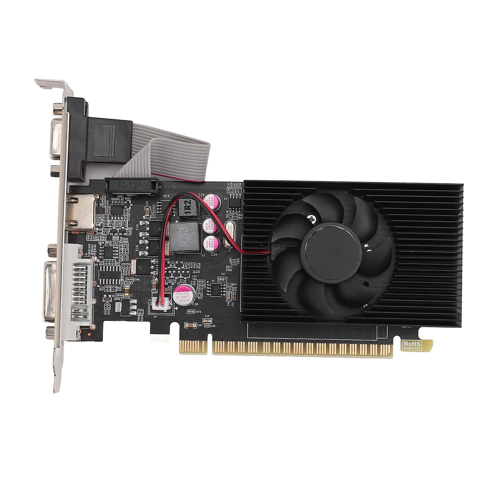 GT730 4GB GDDR3 128Bit Grafikkarte mit Lüfter PCIe 2.0 16X Gaming-Grafikkarte für Windows 10 11 für Linux