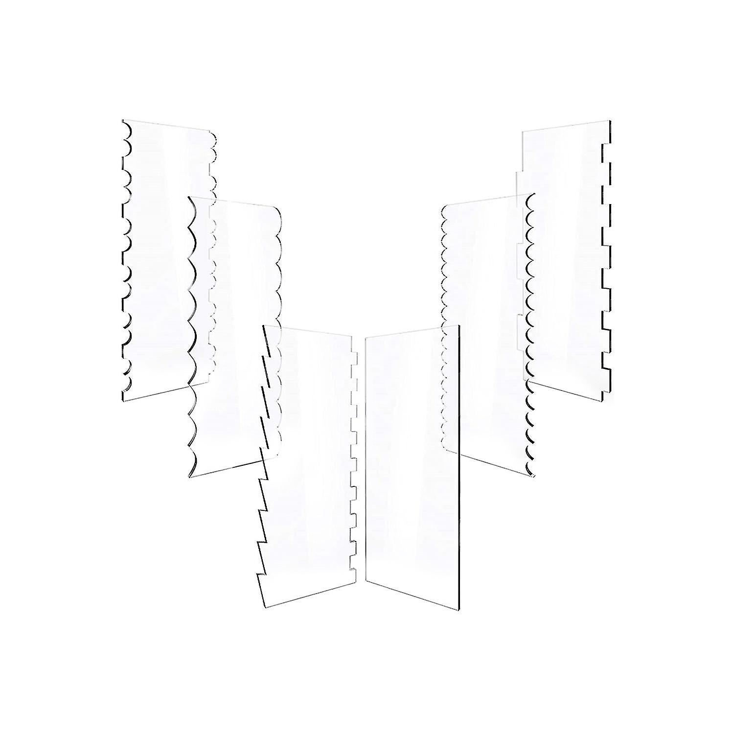 Baking Cookie Sheets 6 Pieces Of Acrylic Transparent Cake Scraper Cake Scraper Icing Bake Cake Kitchen Household Bakery No13489