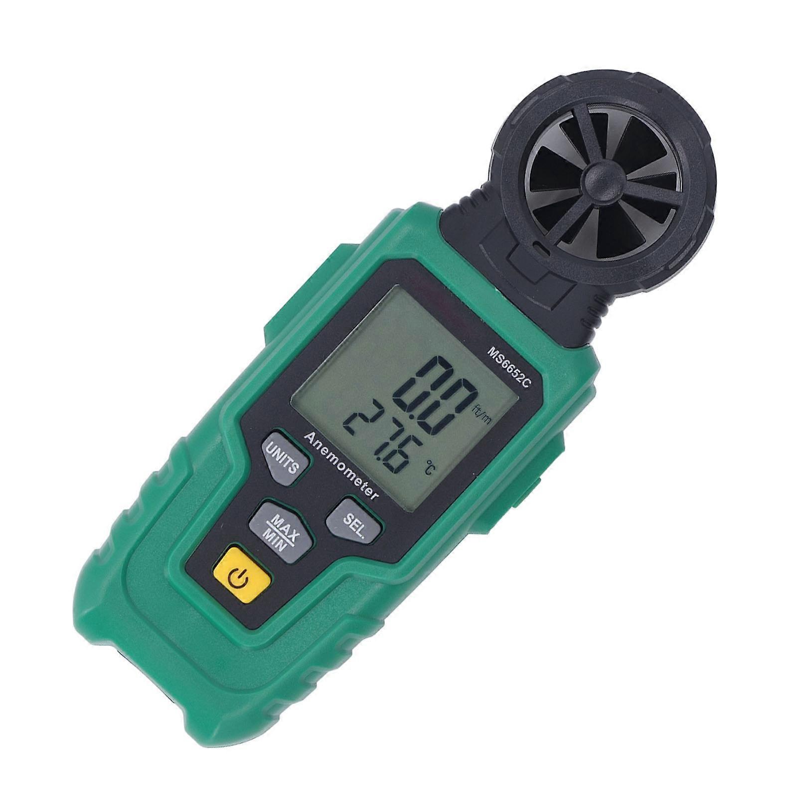 Digital Wind Speed Meter Multifunctional Accurate Handhled Wind Speed Temperature Gauge
