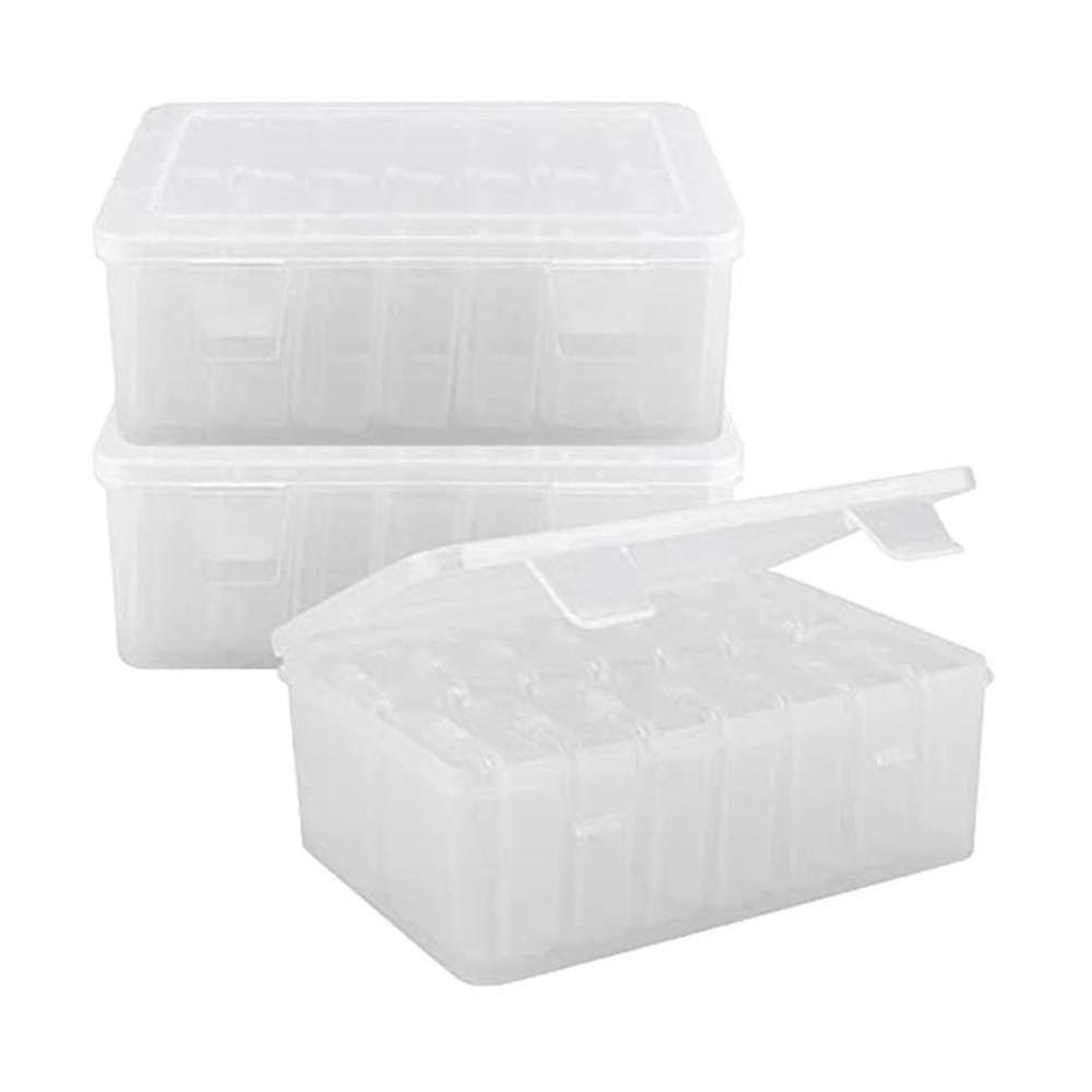 Mini Bead Storage Box, Clear Bead Storage Box With Lid, Rectangular Clear Diamond Jewelry Box, Cra